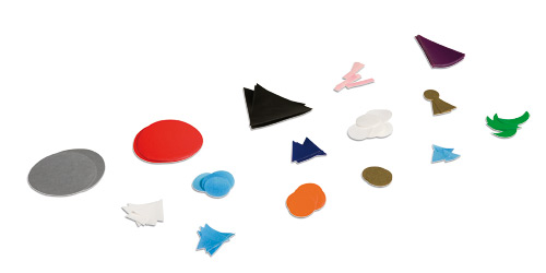 Wortsymbole Ergänzungssatz aus Papier