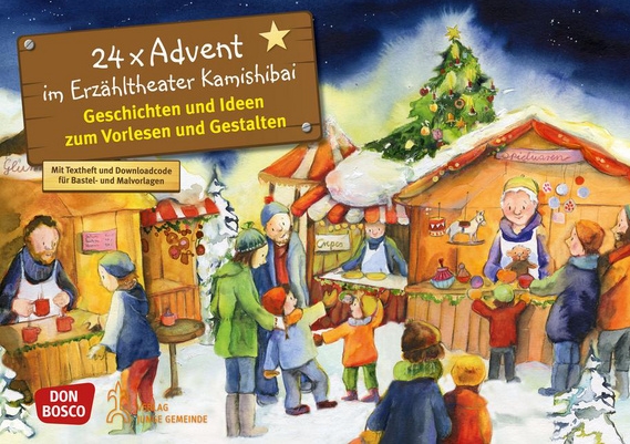 Kamishibai Bildkartenset - 24 x Advent im Erzähltheater, 3-6 Jahre