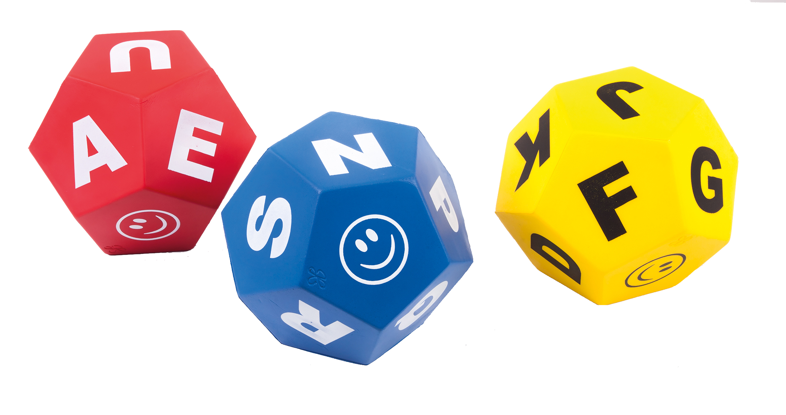 Spordas® Buchstabenwürfel, 3er Set