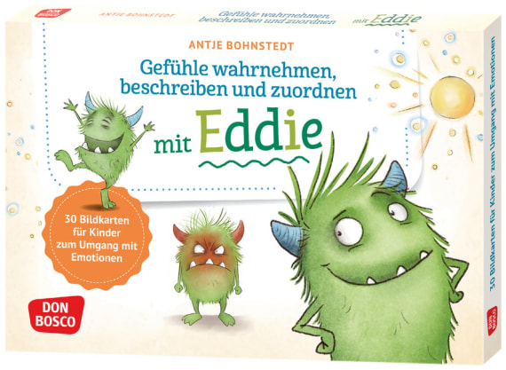 Gefühle wahrnehmen, beschreiben und zuordnen mit Eddie, Kartensatz, ab 5 Jahre