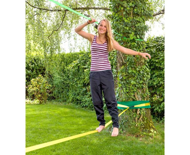 Slackline Set mit Hilfsseil, ab 3 Jahre