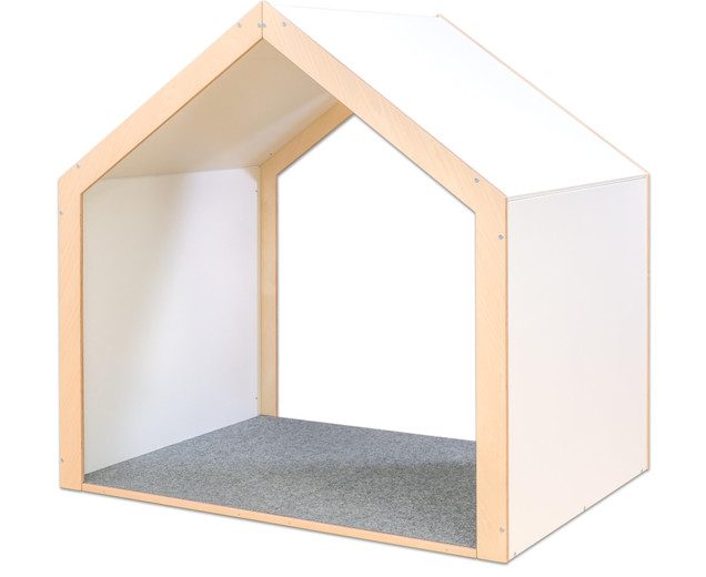 Educasa Spielhaus XXL weiß mit Tretford-Teppich, 1-7 Jahre