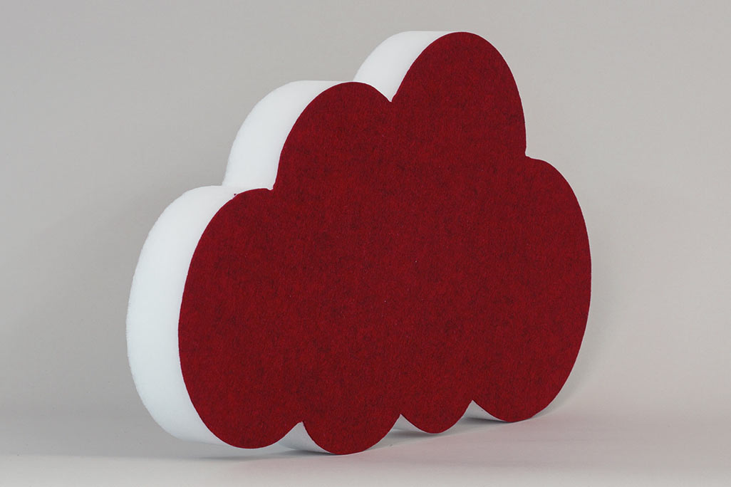 Schallschutz Akustikelement, Wolke Rot, soni ELEMENT cloud klein