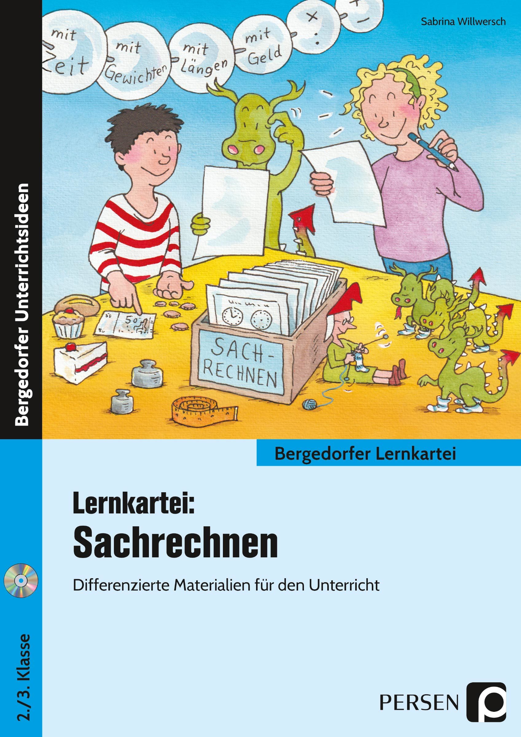 Lernkartei: Sachrechnen, Buch inkl. CD, 2. und 3. Klasse