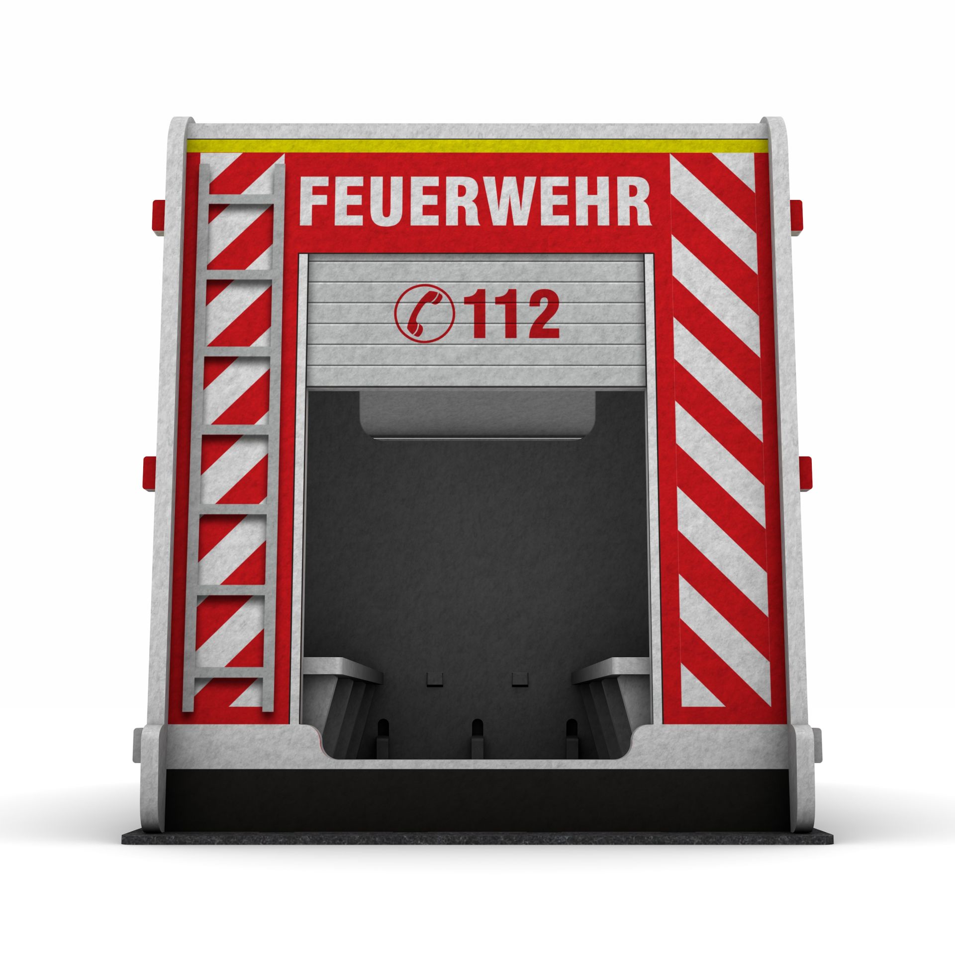 Schallschutz Spielhaus Feuerwehrauto, B1-zertifiziert, 100 x 111 x 205 cm