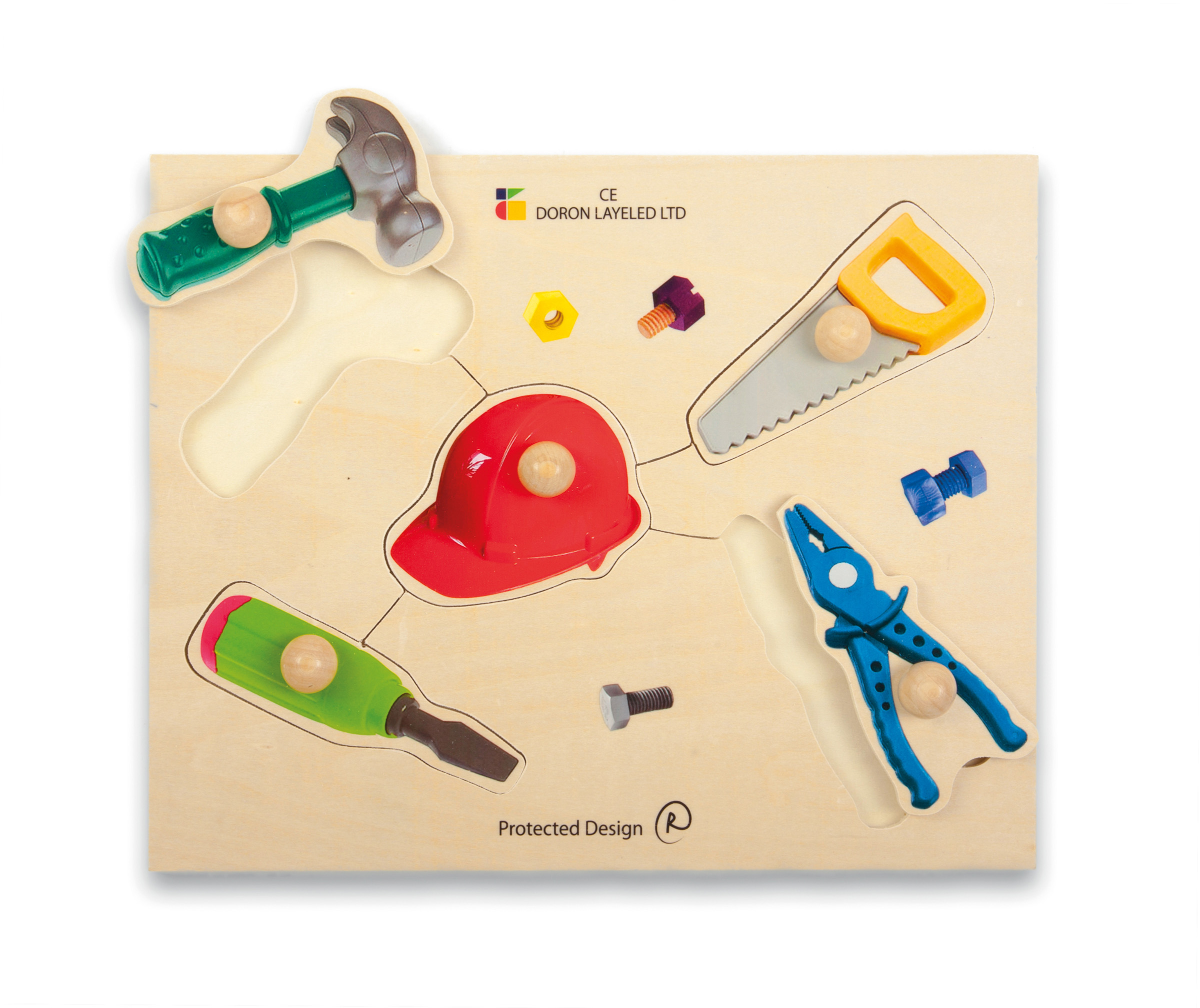 Holz-Puzzle Werkzeug mit großen Griffen, ab 3 Jahre