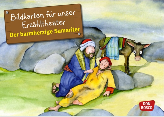Kamishibai Bildkartenset - Der barmherzige Samariter, 3-10 Jahre