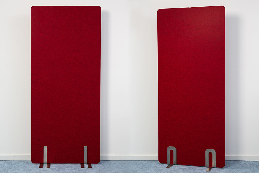 Lärmschutz Akustik-Trennwand, Rot, 180x80 cm, soni STELLWAND