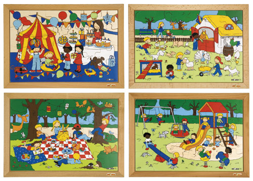 Puzzles Kinderaktivitäten - Vierer-Set, ab 3 Jahre