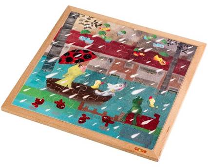 Extremes Wetter-Puzzle: Regen, ab 3 Jahre