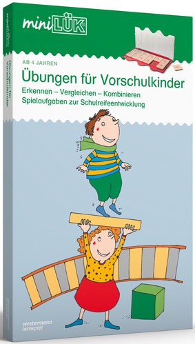 miniLÜK Set Vorschulkinder, 2 Hefte inkl. Lösungsgerät 5-6 Jahre