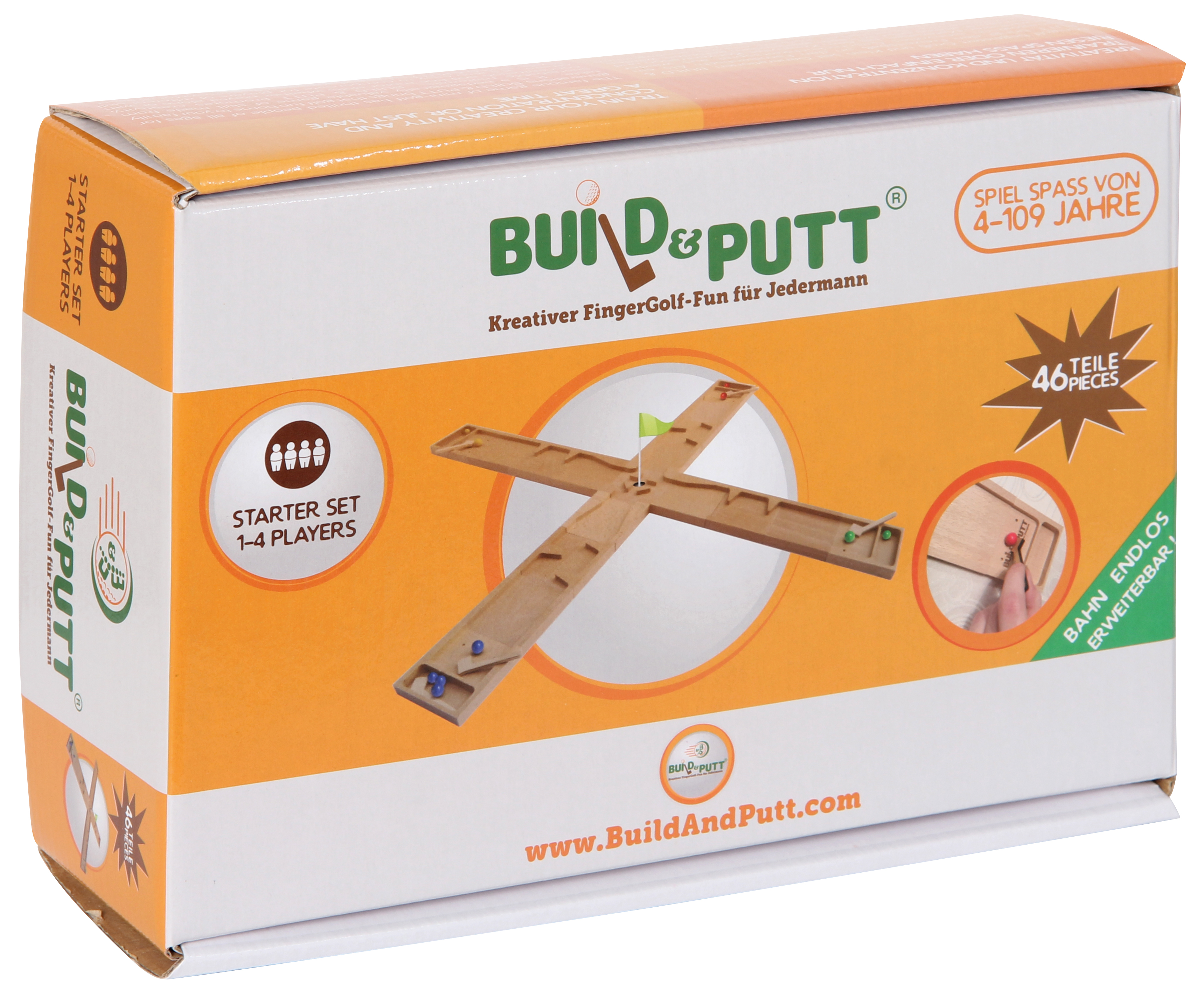 Build & Putt Finger-Golf Set für 4 Spieler (46 Teile)