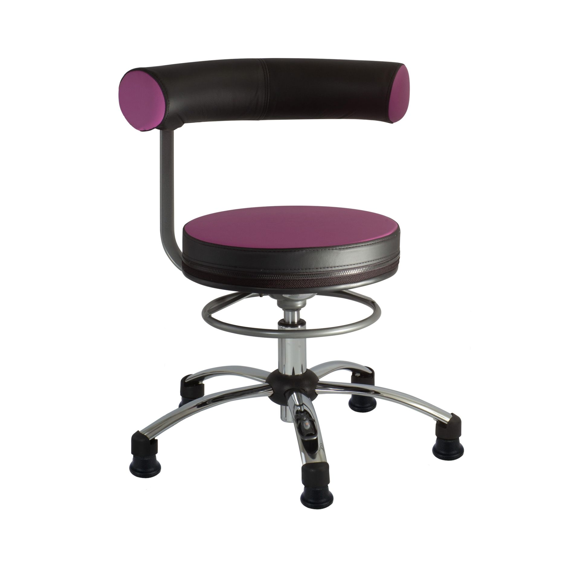 Sanus Gesundheitsstuhl 42-51 cm, Kunstleder lila/schwarz, mit Gleiter