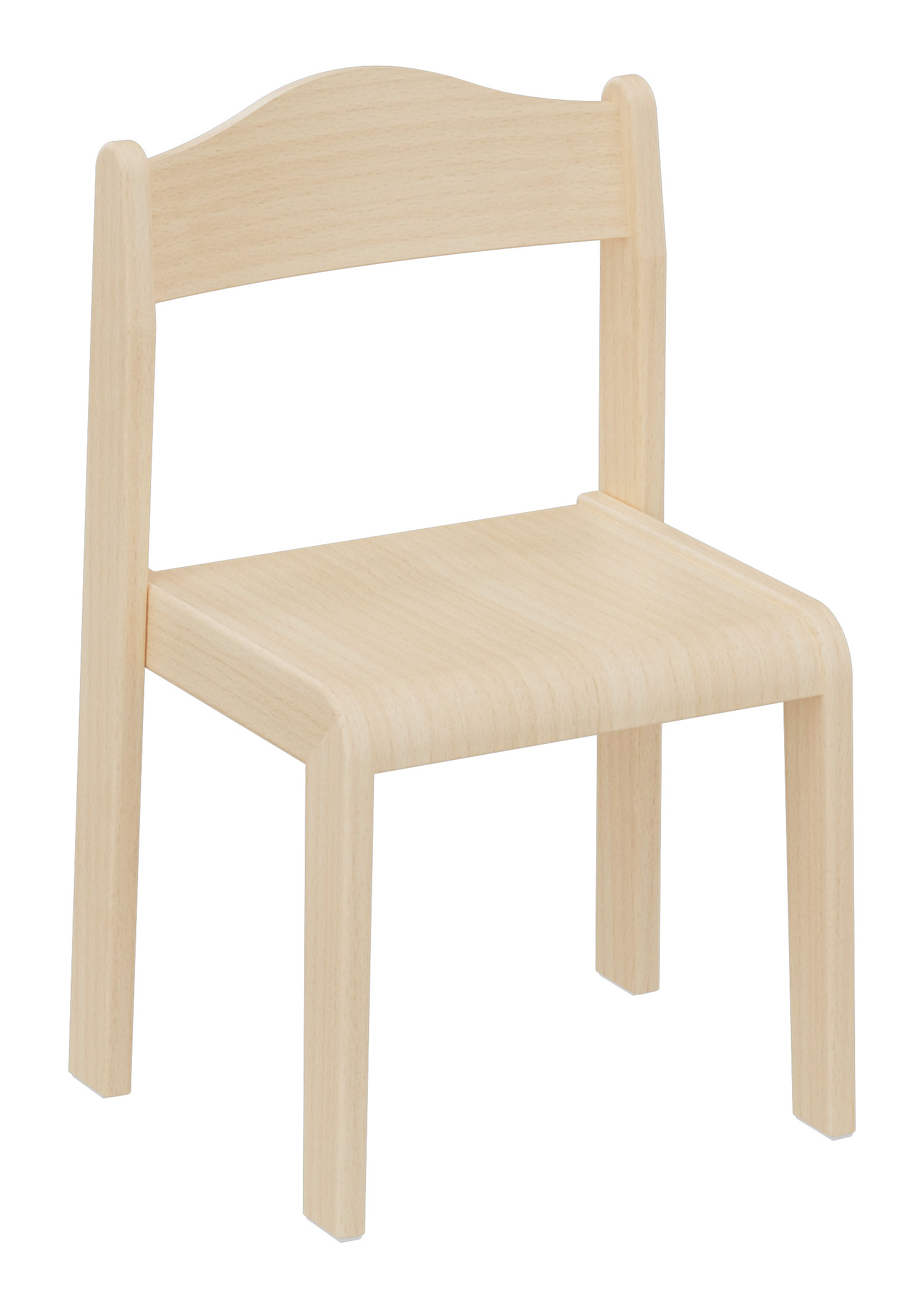 Kinderstuhl SIT, Sitzhöhe 35 cm, Buche Ahorn Optik, mit Nylon Fußbodengleiter