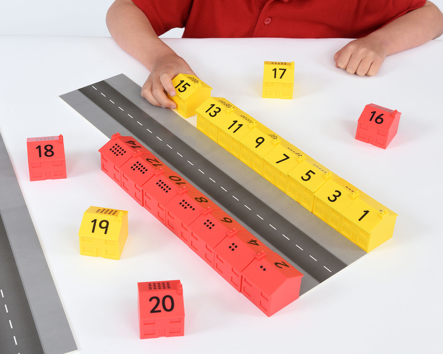 1-20 Straßennummern, Mathe-Spielmaterial, ab 3 Jahre