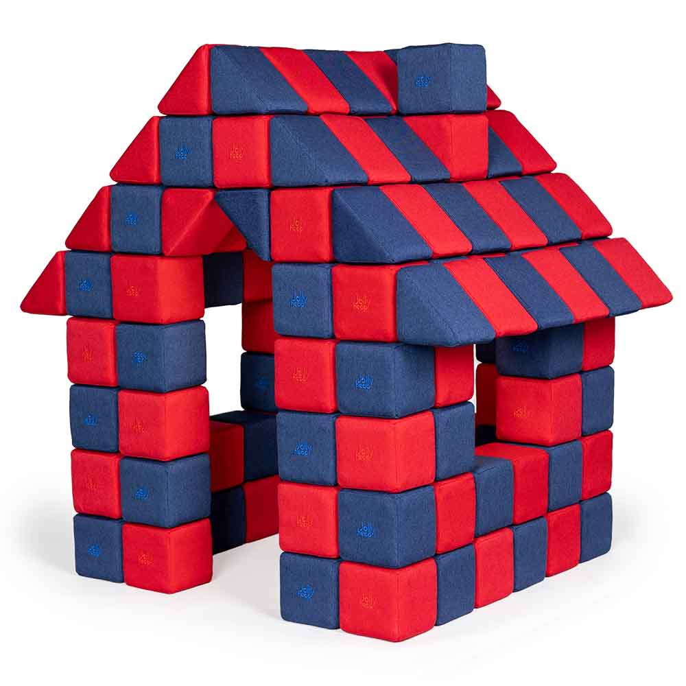 Jolly Heap Set JOY rot-blau, Riesen-Magnetbausteine