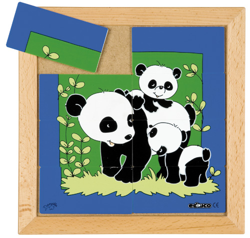 Tier-Puzzle Mutter und Kind - Panda, ab 3 Jahre