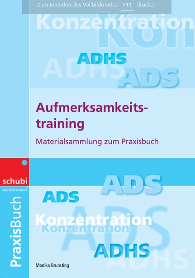 Aufmerksamkeitstraining - Materialsammlung zum Praxisbuch, 4-12 Jahre
