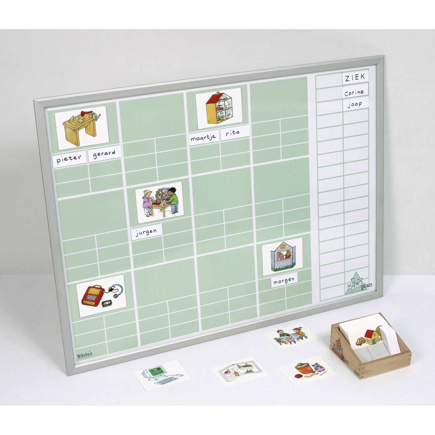 Namenschildhalter für Magnettafel Plan