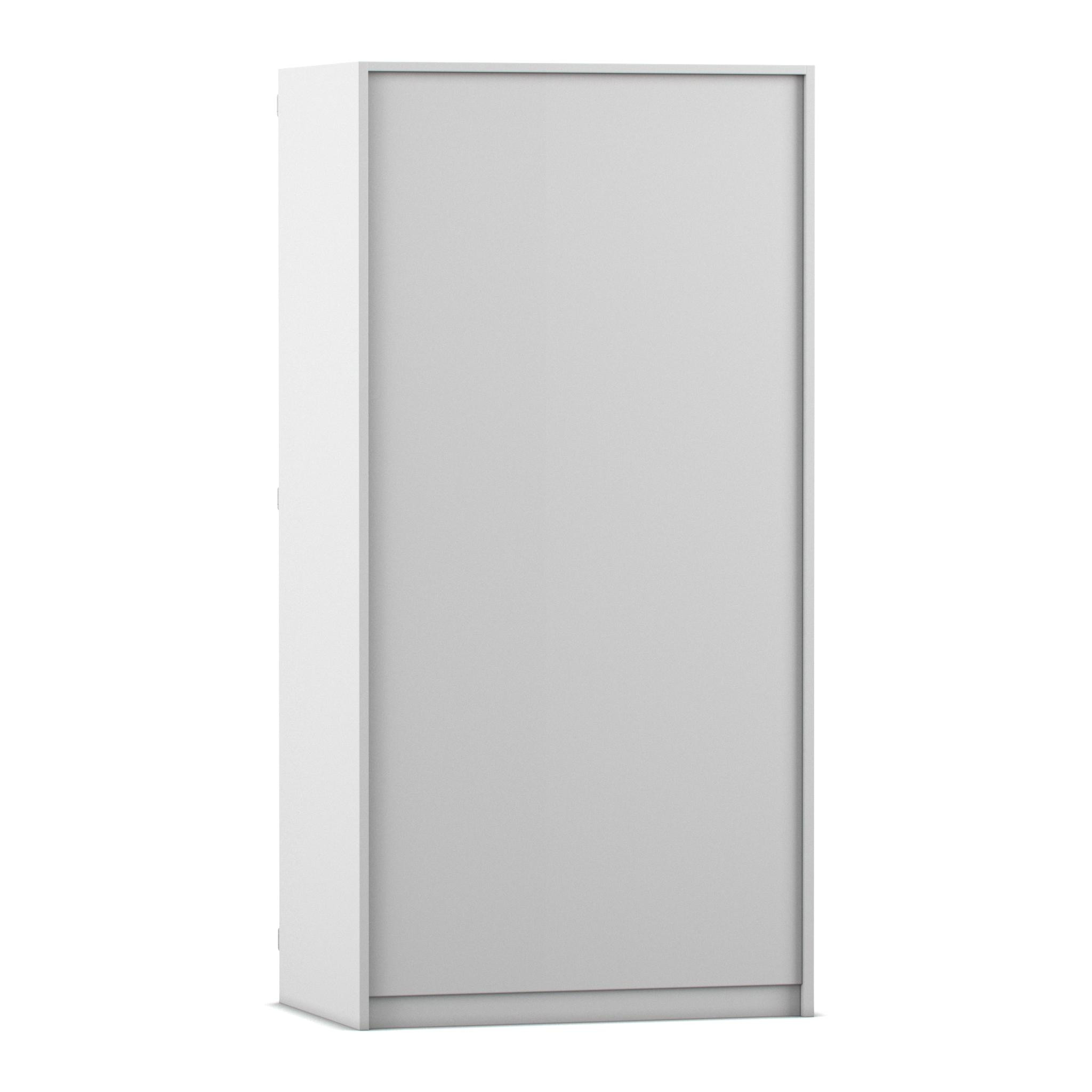Flexeo® Garagenschrank PRO, Dekor grau, HxBxT: 190 x 94,4 x 60 cm, 2 Rollcontainer, 8 Boxen Gr. S und M, dunkelgrün/hellgrün, Bogengriff mit Schloss