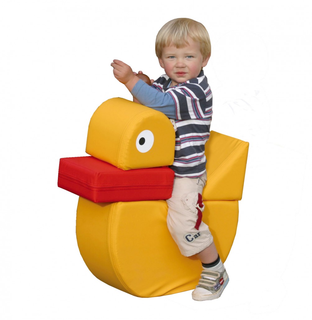 Elfi die Ente, GELB/ROT, Bausteinsatz, 4-teilig