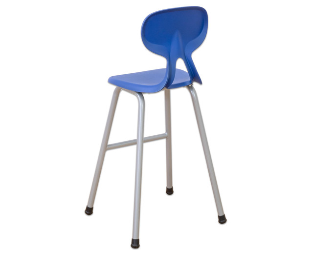 Hochstuhl mit Kunststoff-Schale, blau/weißaluminium, ab 10 Jahre