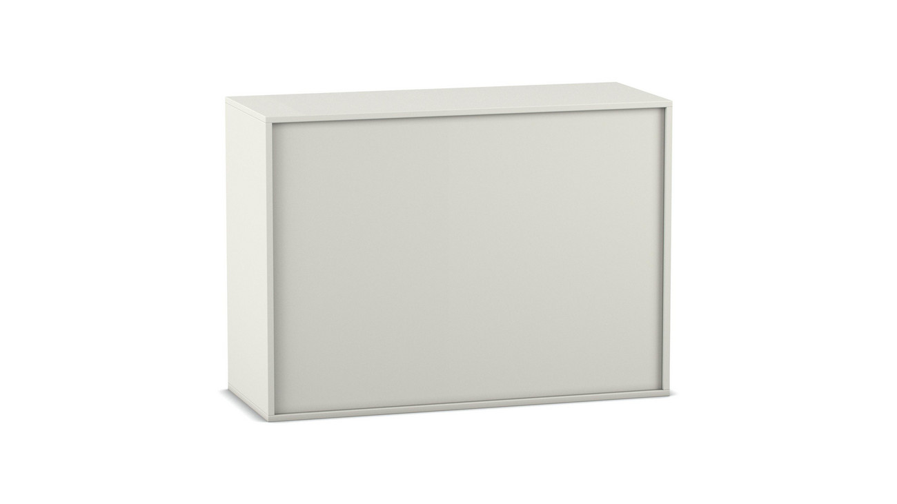 Flexeo Rollladen-Aufsatzschrank weiß, BxHxT 126,4 x 90,9 x 38 cm, 1 Mittelwand, 2x3 Fächer