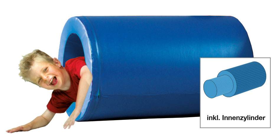 Motorikrolle mit Innenteil MAXI blau/hellblau, 100x60/40 cm Durchmesser