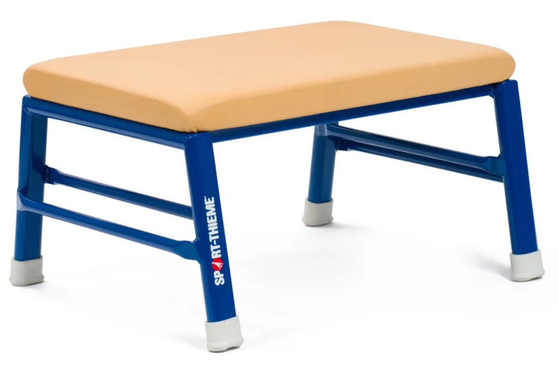 Sport-Thieme Turnhocker Original mit Lederbezug natur, stapelbar