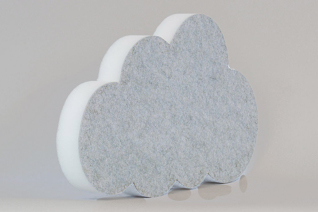 Schallschutz Akustikelement, Wolke Hellgrau, soni ELEMENT cloud klein