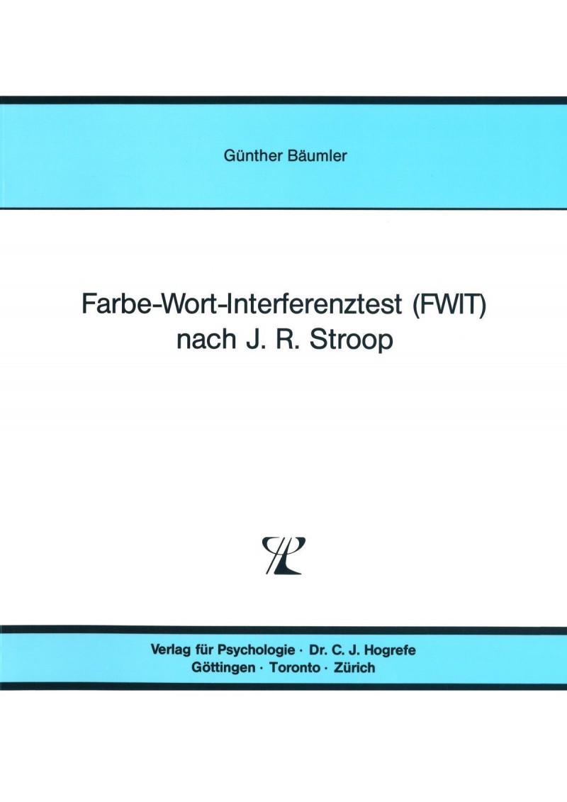 FWIT Farbe-Wort-Interferenztest, Test komplett, 10 bis 85 Jahre