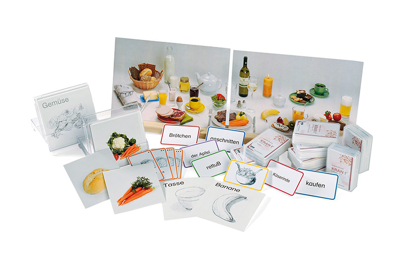 KRAN®Koffer I Gedeckter Tisch, Aphasie-Übungsmaterial