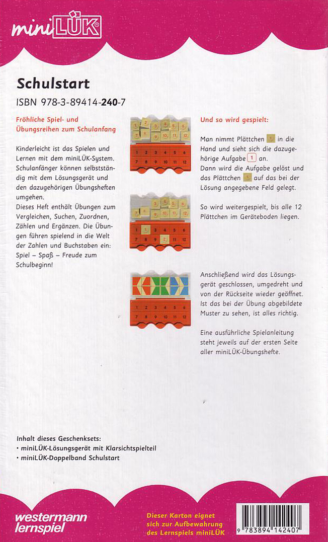 miniLÜK Set-Schulstart, Doppelband inkl. Lösungsgerät, bis 1. Klasse