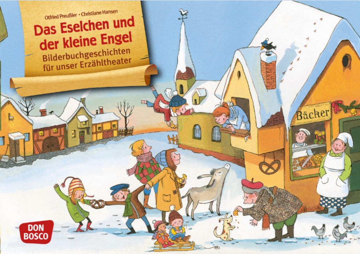 Kamishibai Bildkartenset - Das Eselchen und der kleine Engel, 3-6 Jahre