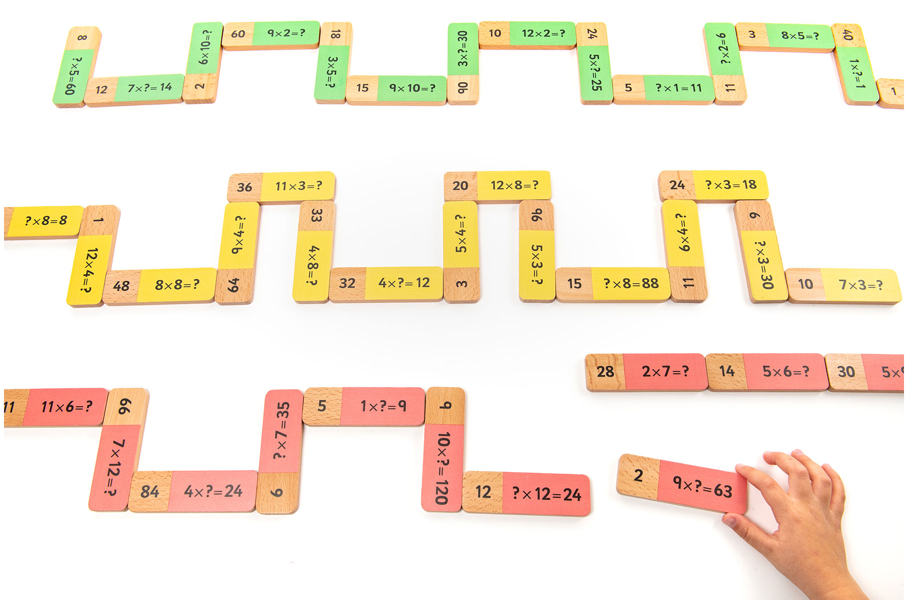 Wooden Multiplication Dominoes, ab 3 Jahre