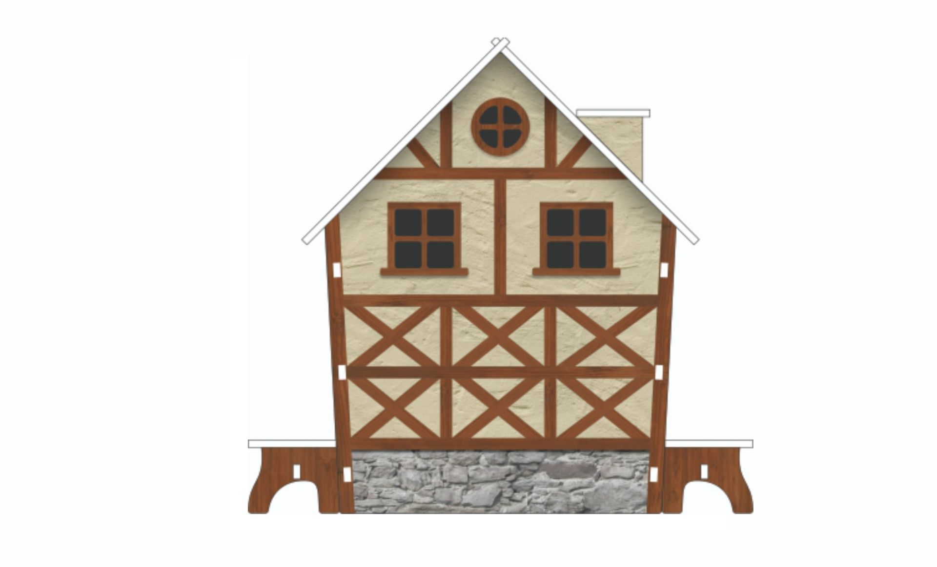 Schallschutz Spielhaus Bauernhaus "Stefanshof", B1-zertifiziert, 173 x 163 x 156 cm