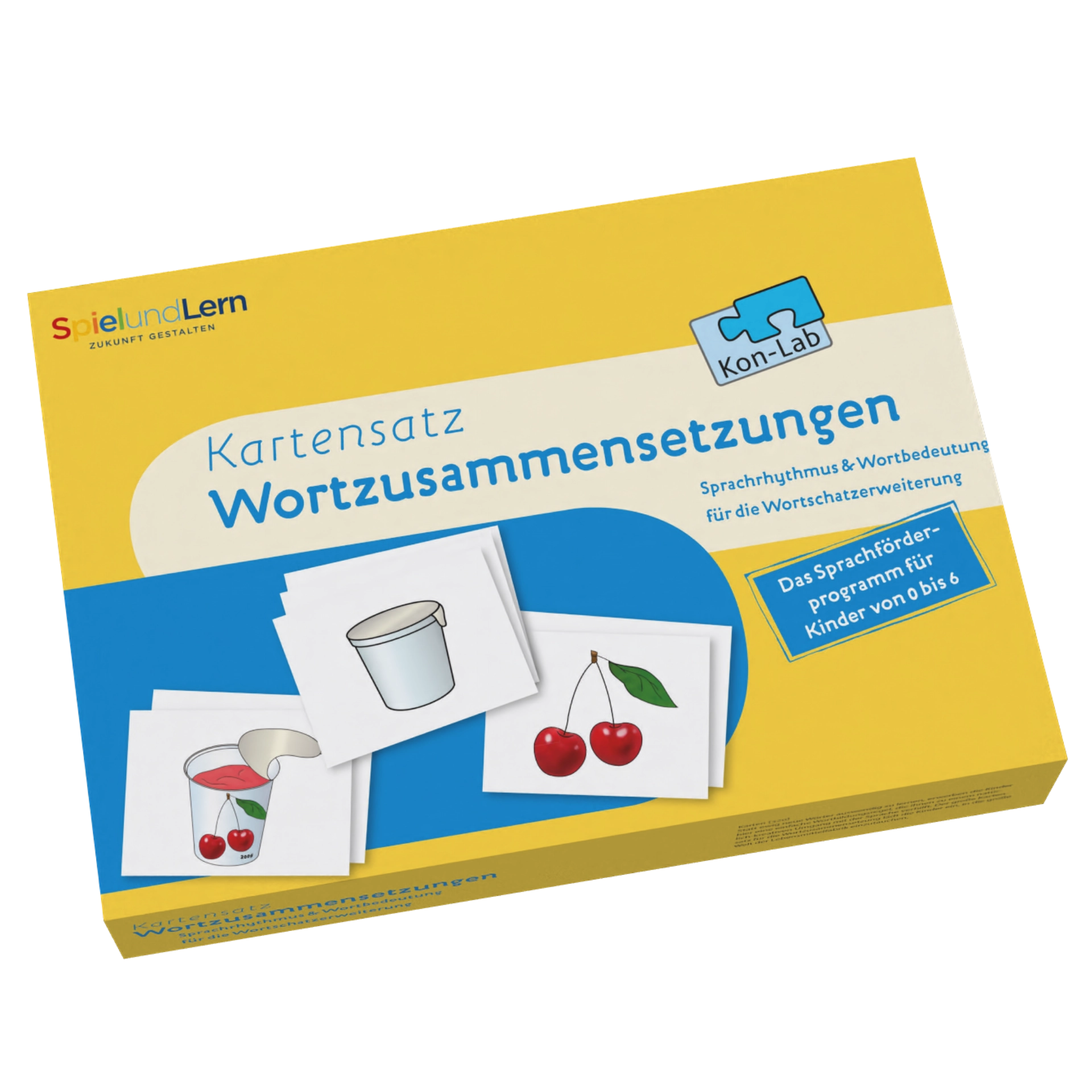 Kon-Lab Kartensatz Wortzusammensetzungen mit Anleitung für Eltern, 0-10 Jahre