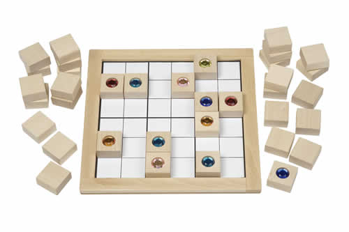 Juwelen-Sudoky 6 x 6, Logikspiel mit Farben, ab 4 Jahre