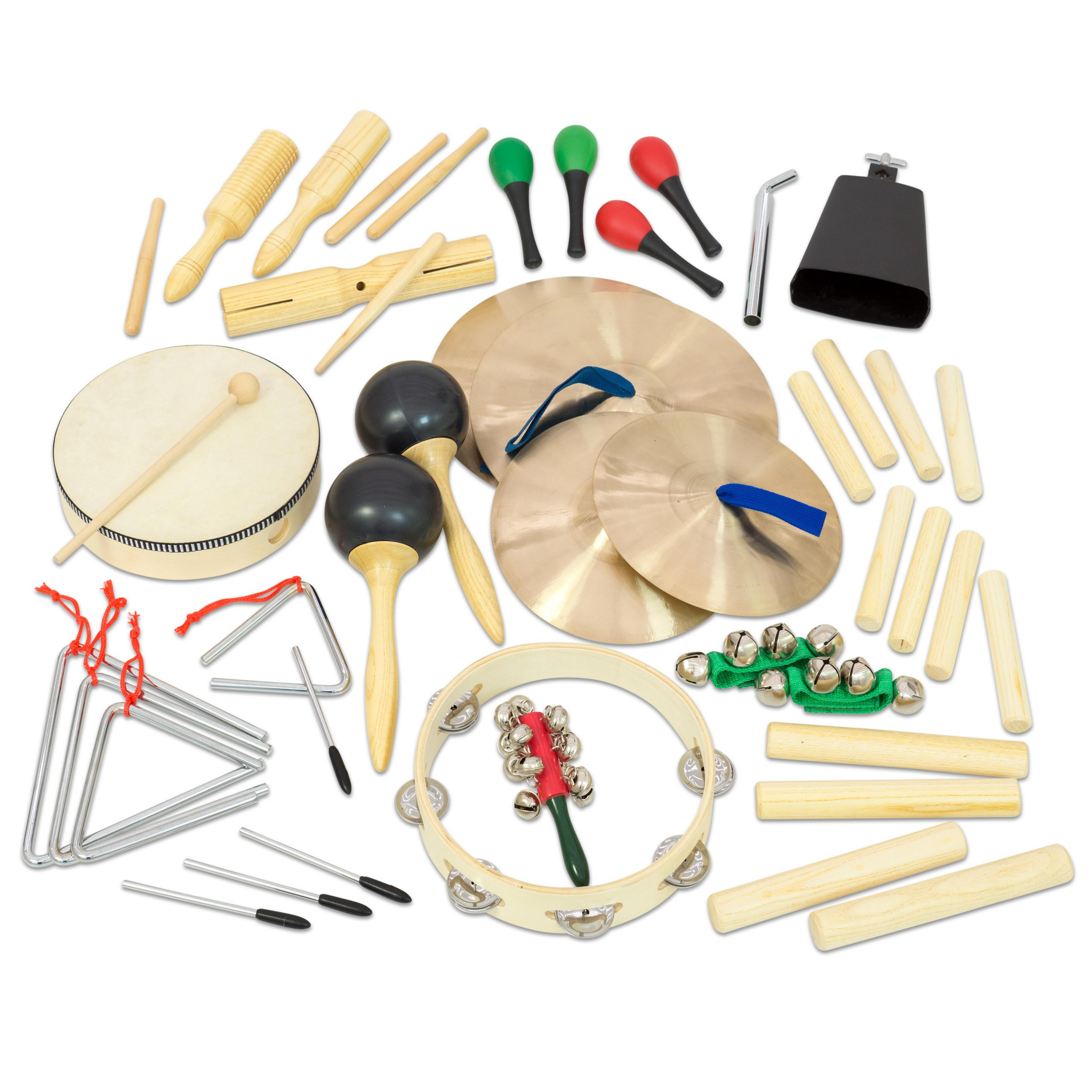Percussion-Tasche mit 24 Rhythmus-Instrumenten, 4-12 Jahre