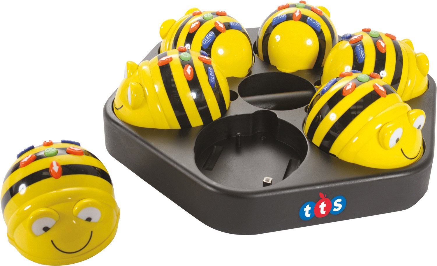 Bee-Bot Klassen-Set, 6 Stück plus Ladestation, ab 5 Jahren