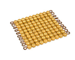 Goldquadrat 10x10 goldene Perlen, lose Perlen Kunststoff, ab 6 Jahre