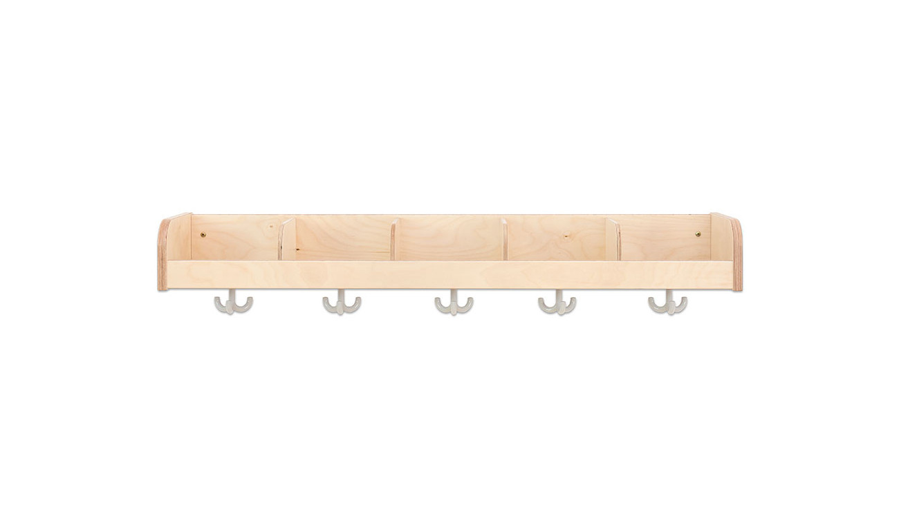 Garderobenleiste, niedrige Ablage, Breite 132,3 cm