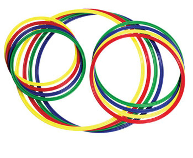 Gymnastik-Reifen Ø 50cm, 4 Stück, bunt
