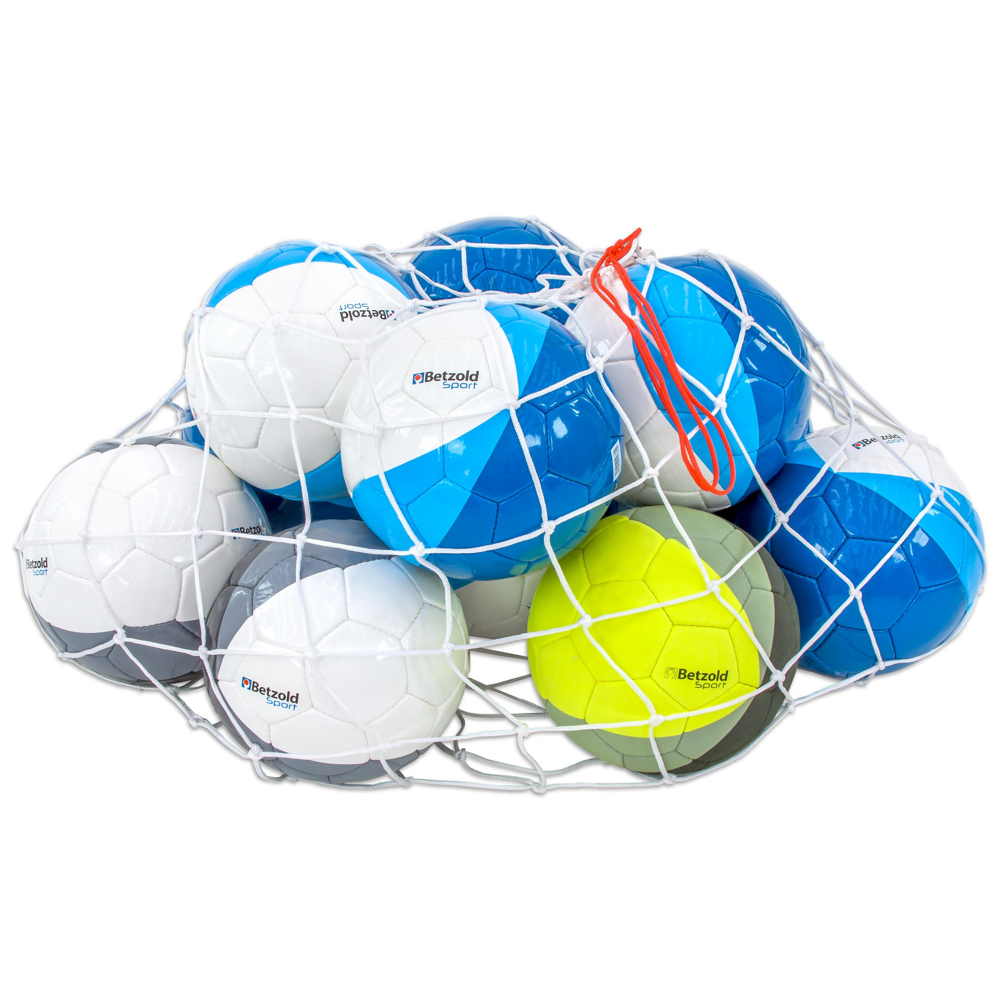 Schul-Ballset, Fußball, 11 Bälle für Spiel, Training und Halle, mit Netz