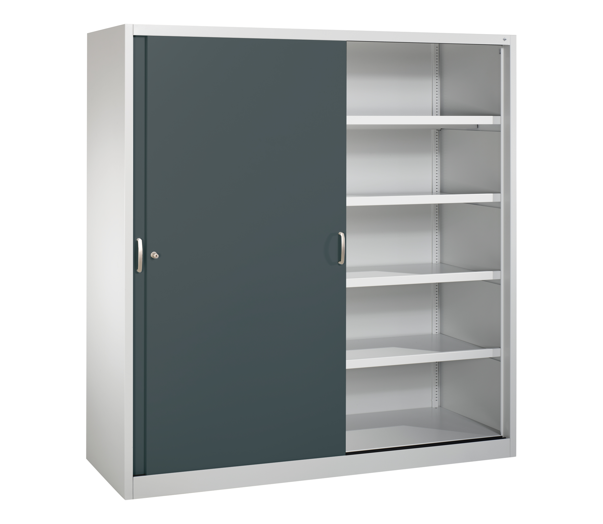 C+P Sportgeräteschrank, 1950x1900x600mm, Korpus RAL 7035 Lichtgrau, Front RAL 7016 Anthrazitgrau