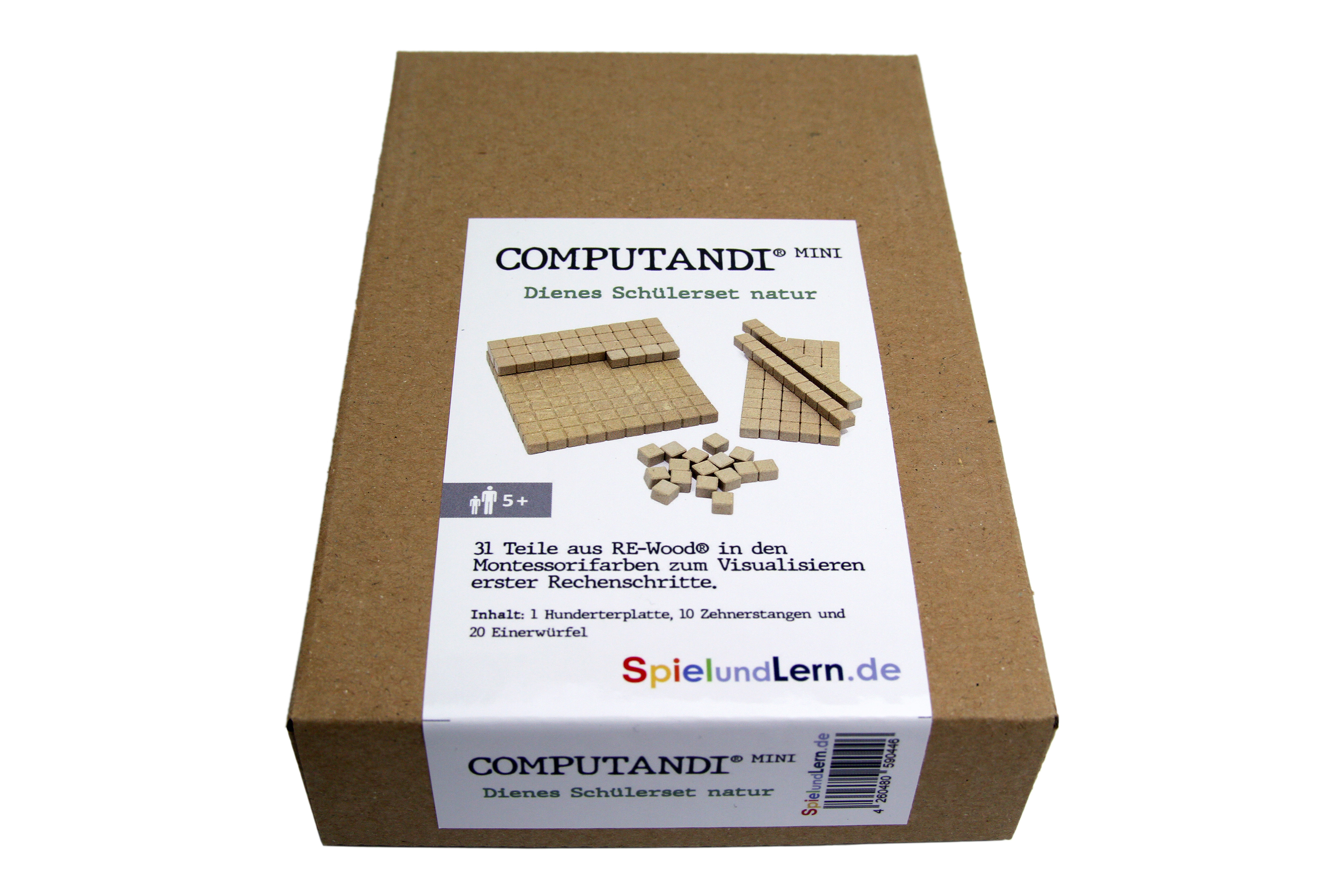 Dienes Schülerset, COMPUTANDI MINI, 31-teilig, aus RE-Wood® natur