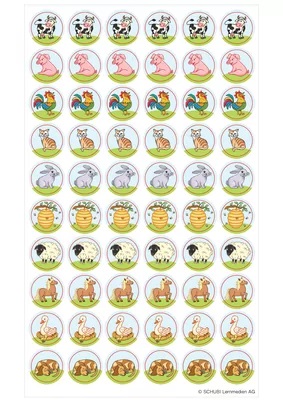 Motivationssticker Bauernhof-Tiere, 4-9 Jahre