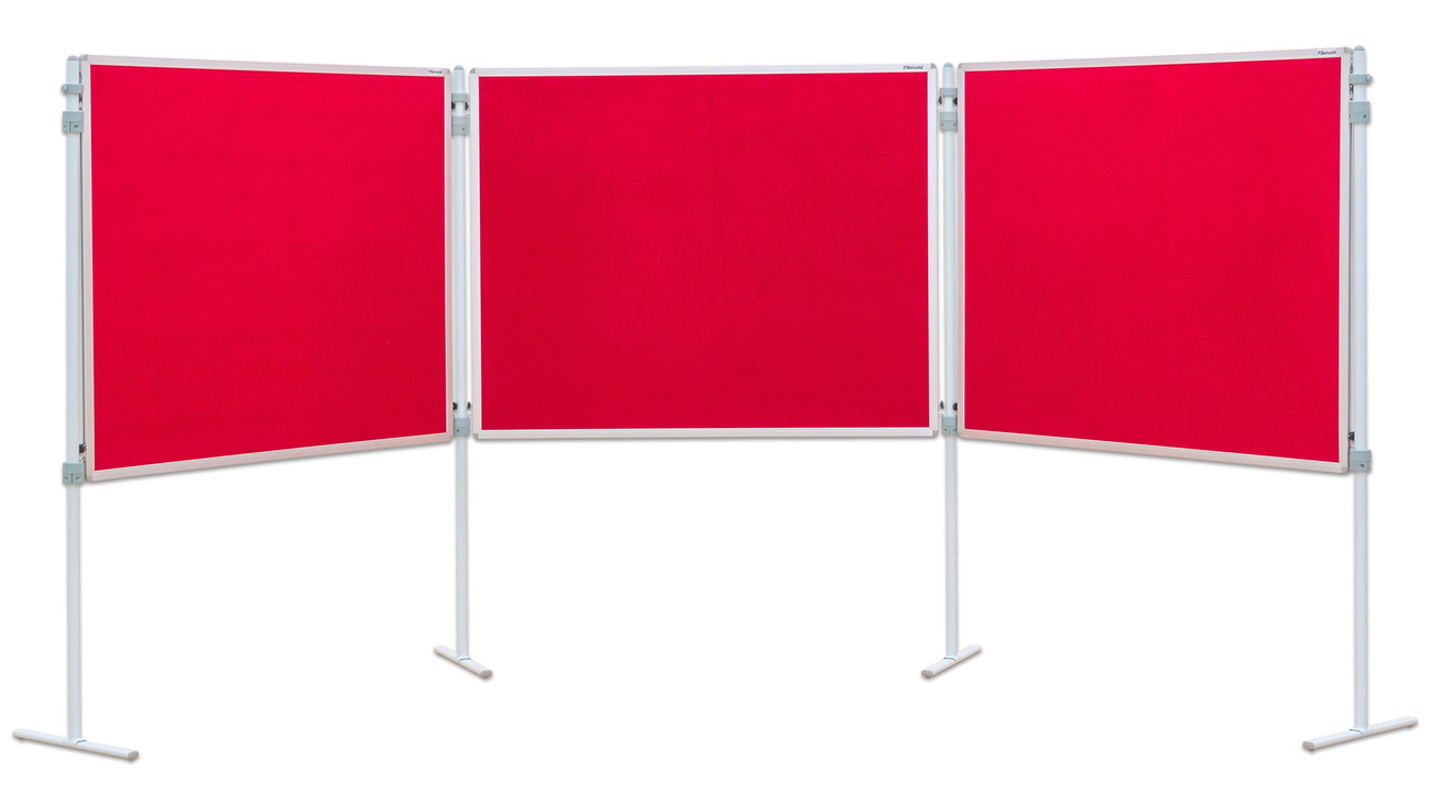 Compra Profi-Stellwände Komplett-Set A: Tafelreihe, Stoffbezug rot