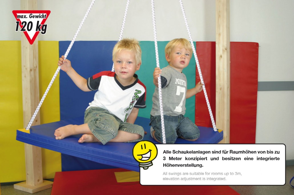 Viereckschaukel BLAU, ab 2 Jahre