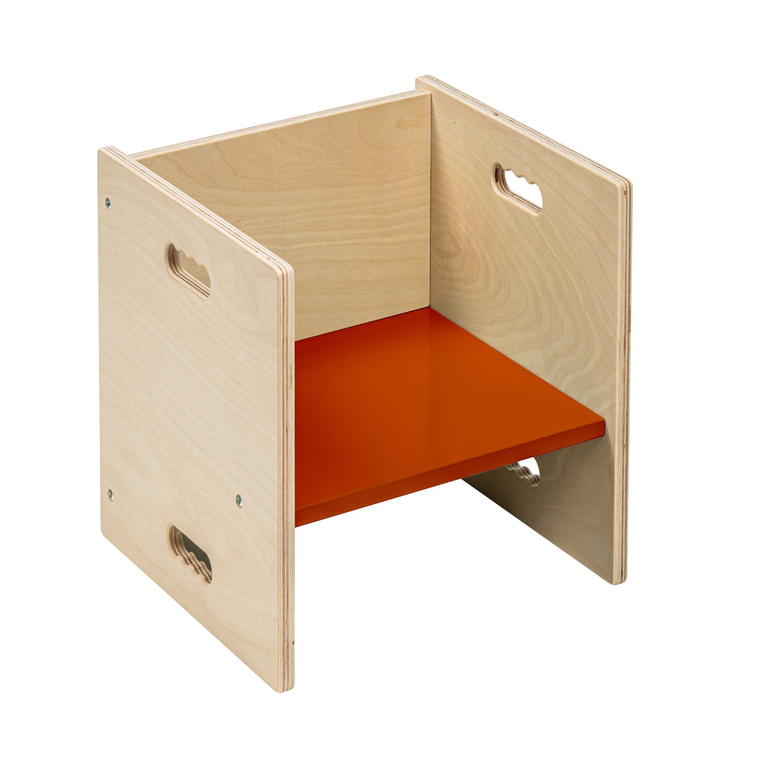 Kubenstuhl - 33 x 33 cm, Sitzfläche: Indischrot